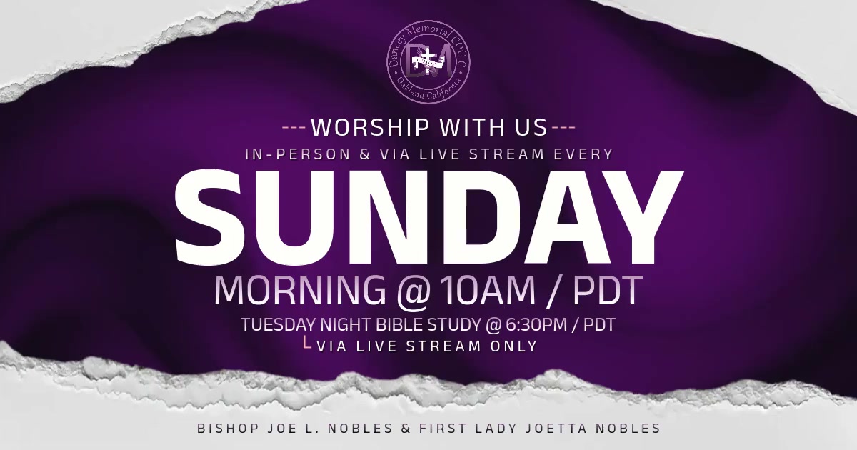 DANCEY MEMORIAL COGIC - WELCOME BANNER